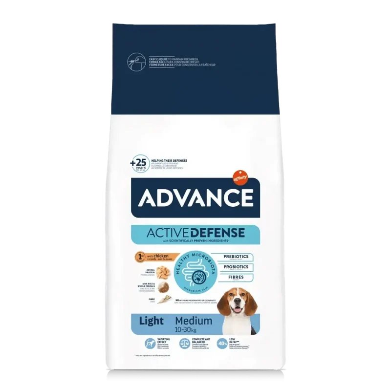 Advance Adult Medium Light Chicken & Rice Pienso de Pollo y Arroz para Perros