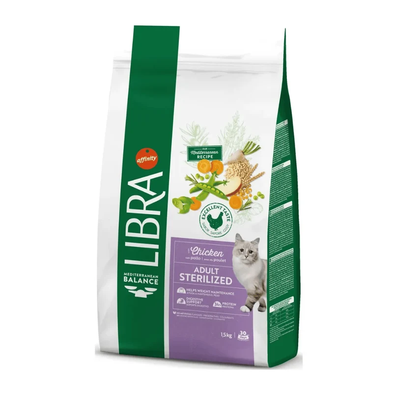 Libra Cat Adult Sterilized Chicken Pienso con Pollo para Gatos Esterilizados