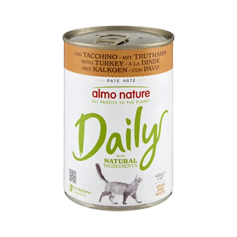 Almo Nature Cat Daily Grain Free Lata 400 g | Comida Húmeda para Gatos