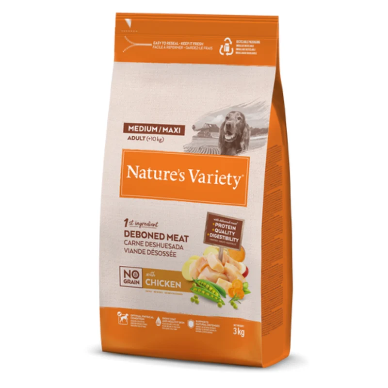 Nature'S Variety No Grain Medium/Maxi Pollo Campero Pienso Sin Cereales para Perros