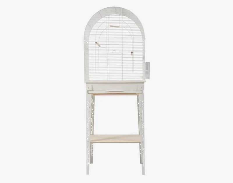 Jaula para pájaros Zolux / Patio de jaula con estándar blanco - 53x33x144cm