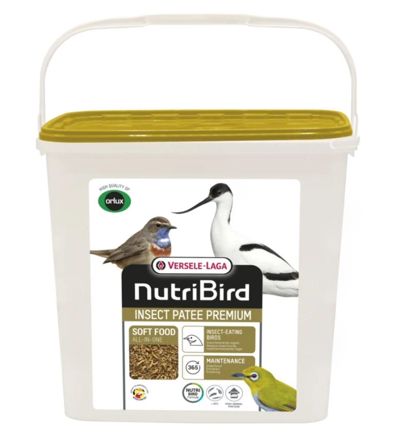 Nutribird Patee de Insectos Premium 10 kg - Mín. 50% Insectos - Alimento completo para todos los comedores de insectos