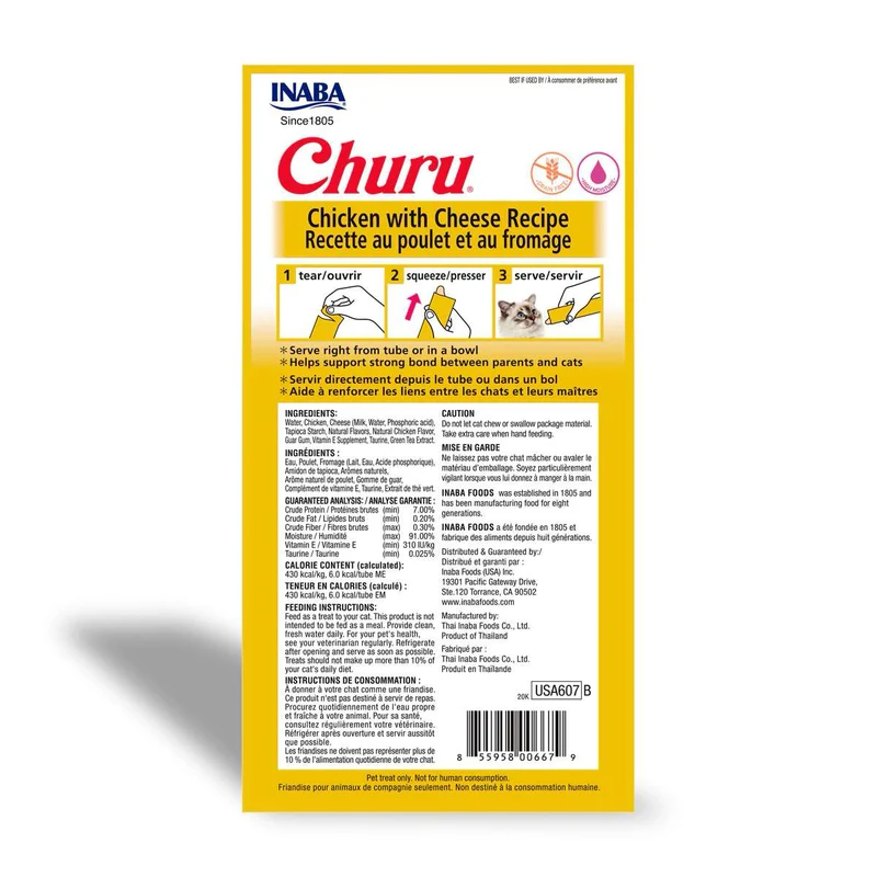 CHURU Cat Receta Pollo con Queso