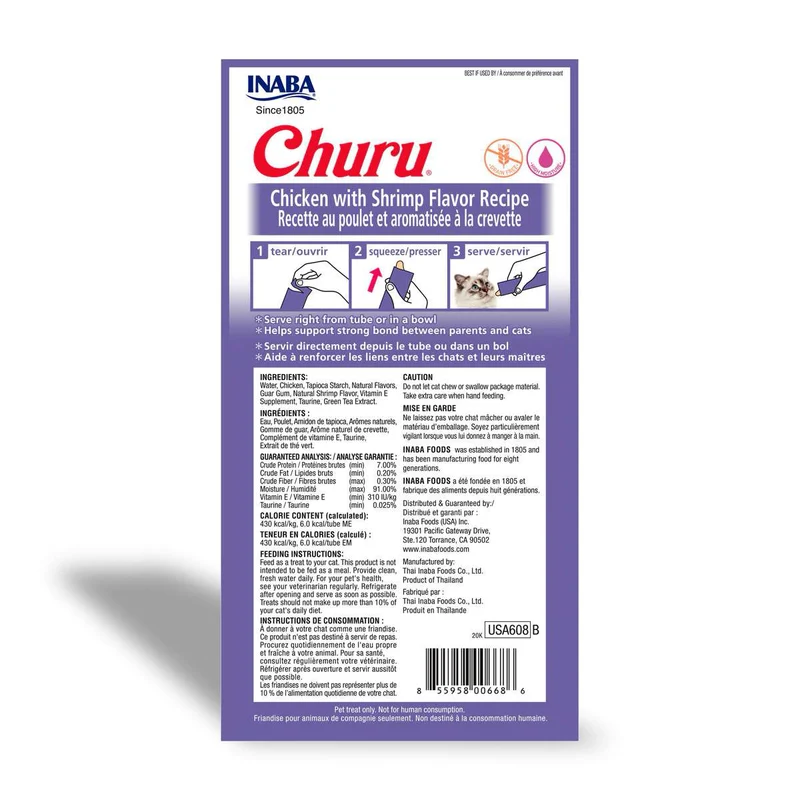 CHURU Cat Receta Pollo con Gambas