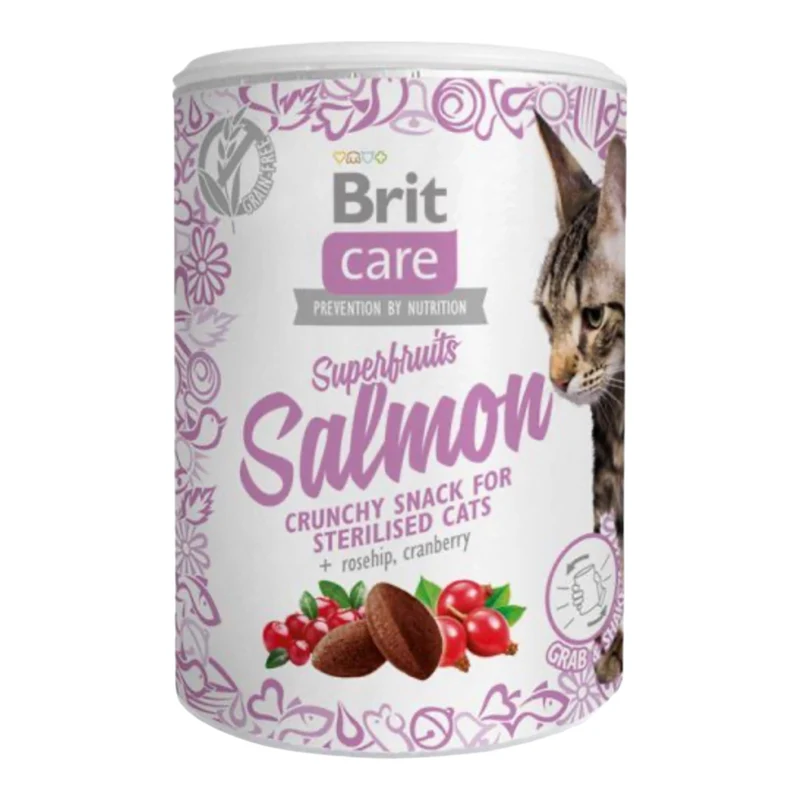 Brit Care Snacks Super Fruits Salmón para Gatos