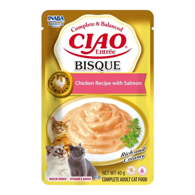 Bisque Entrée Pollo y Salmón para Gatos
