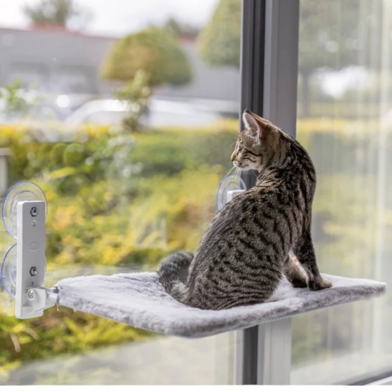 Plataforma de Ventana para Gatos — Hamaca de Asiento con Ventosas
