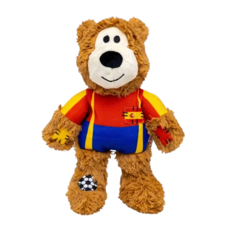 KONG Wild Knots Bear España Mundial 2026 — Peluche Oso Selección Española Resistente para Perros