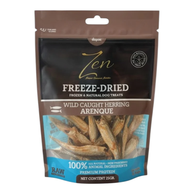 Zen Snacks Arenque Liofilizado para Perros y Gatos