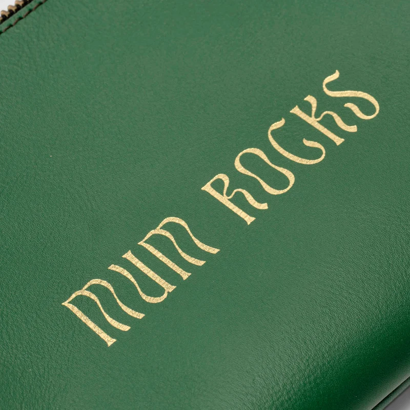 Zipper "Mum Rocks" Green