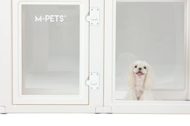 BLANCHE Puppy pen 6 panels L white