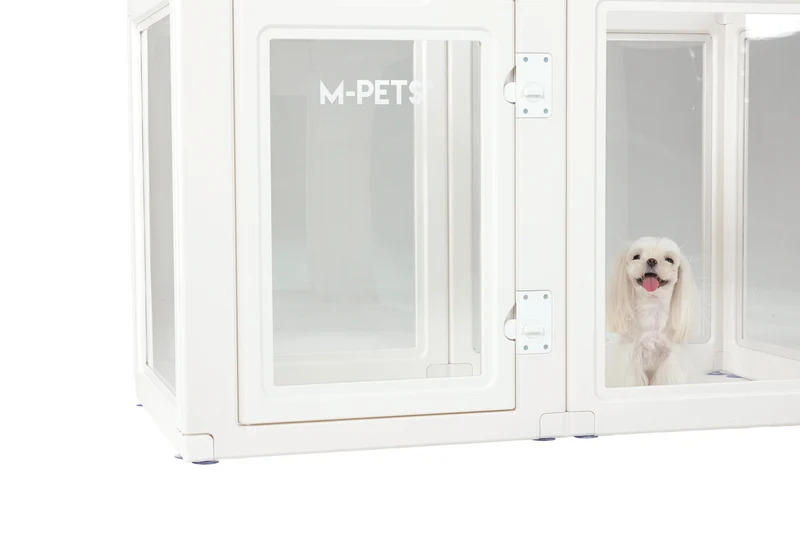 BLANCHE Puppy pen 6 panels L white