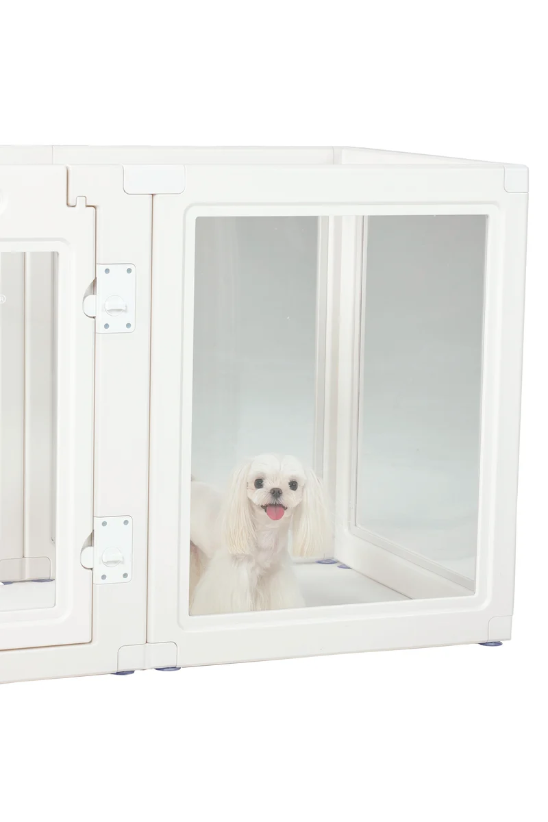 BLANCHE Puppy pen 6 panels L white