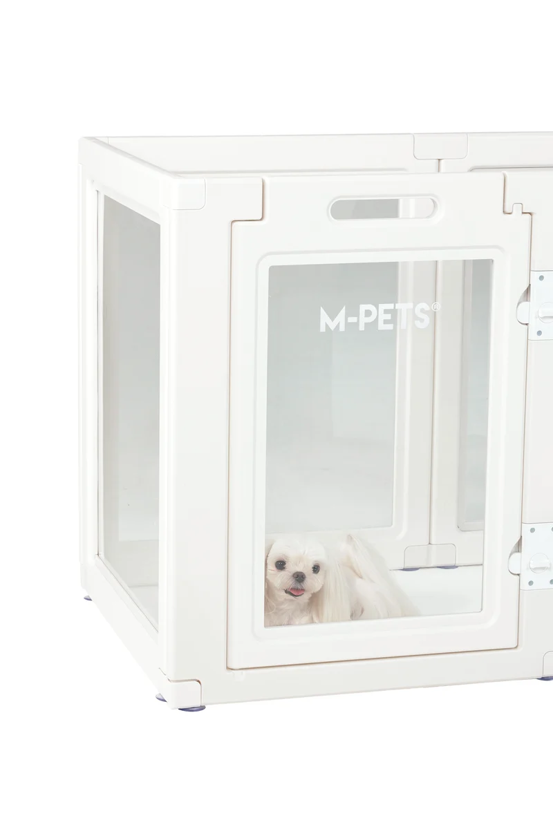 BLANCHE Puppy pen 6 panels L white