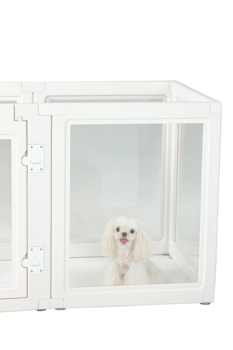 BLANCHE Puppy pen 6 panels L white