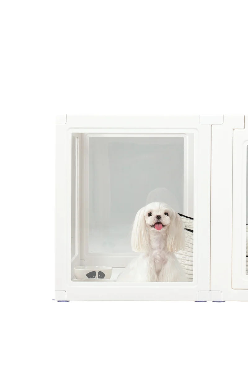 BLANCHE Puppy pen 8 panels S white
