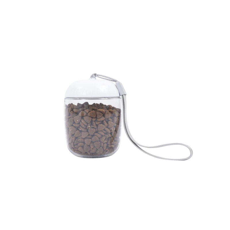 ON THE ROAD Dog water bottle 300 ml - 2 in 1 - White chalk