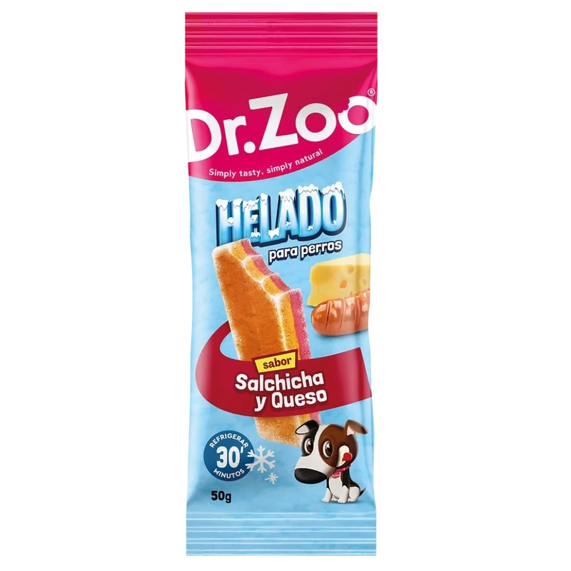 Dr. Zoo Snack Helado Salchicha y Queso 50 g para Perros