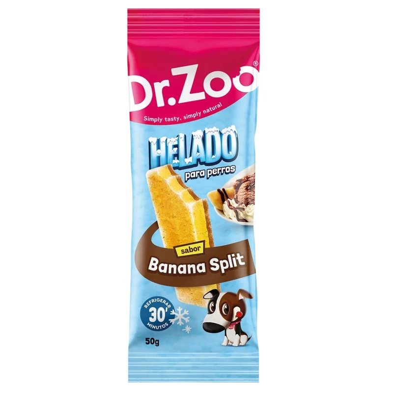 Dr. Zoo Snack Helado Banana Split 50 g para Perros