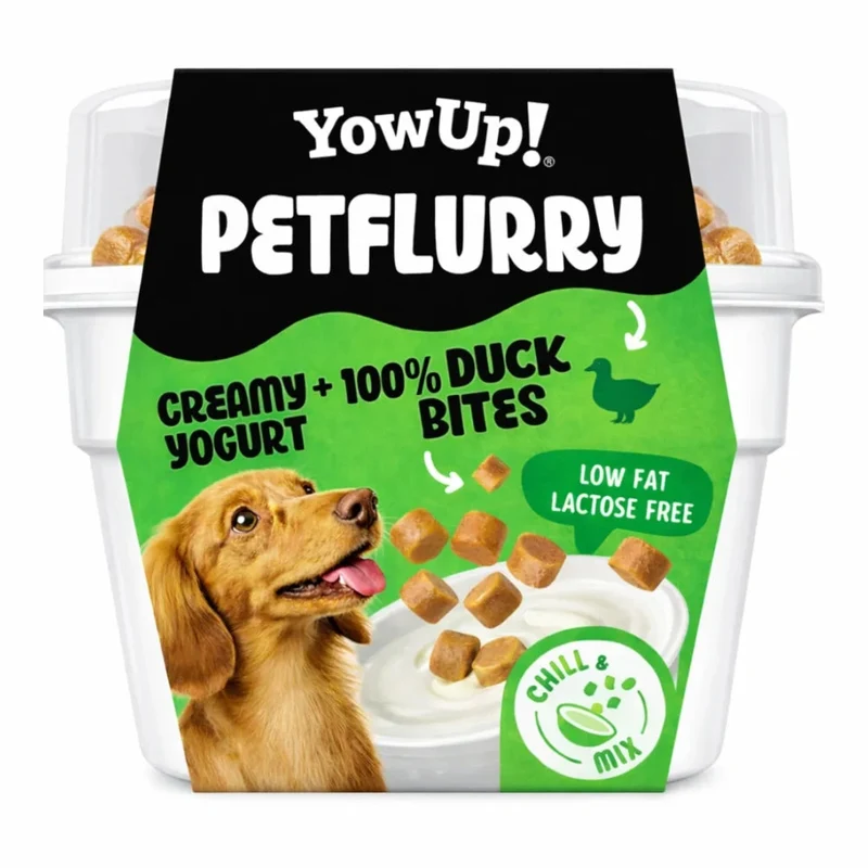 YowUp Petflurry Yogurt con Toppings de Pato para Perros Chill & Mix 125 g