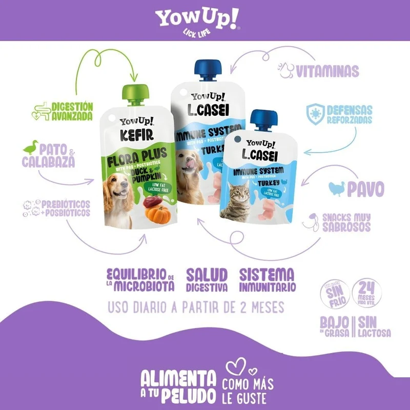 YowUp Flora Plus Kéfir con Pato y Calabaza para Perros 115 g