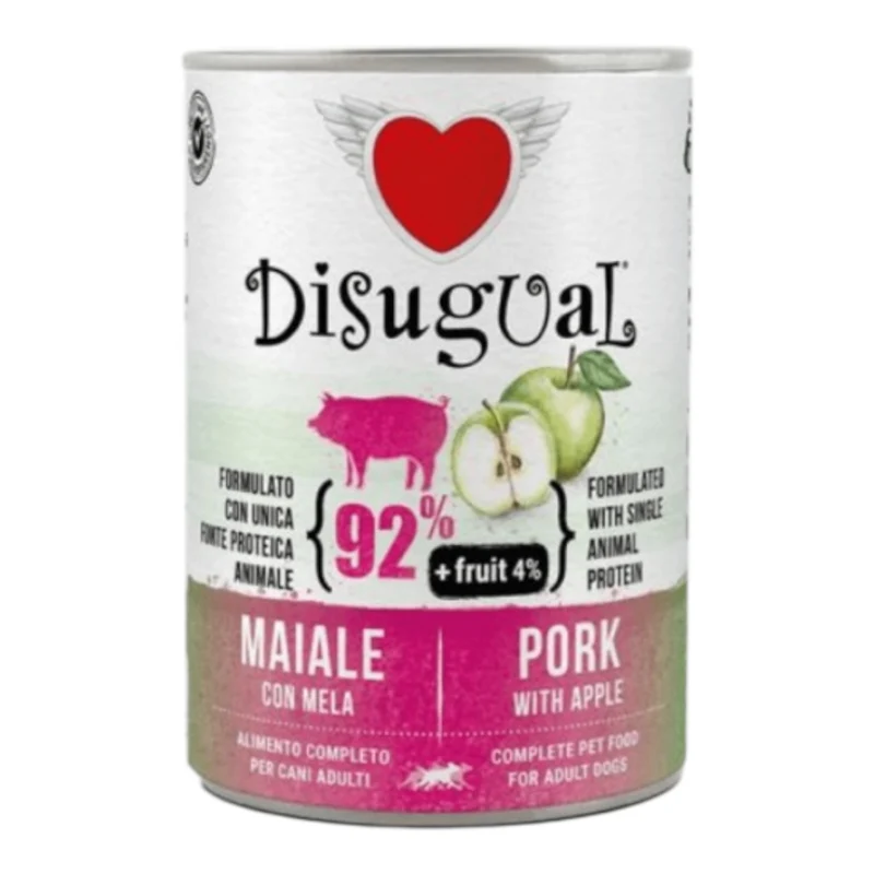 Disugual Fruit Cerdo y Manzana lata para perro 390 g