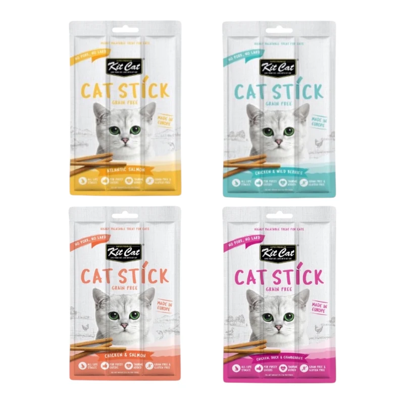 Kit Cat Sticks Pack 4 Paquetes para Gatos — Snack Natural Variado
