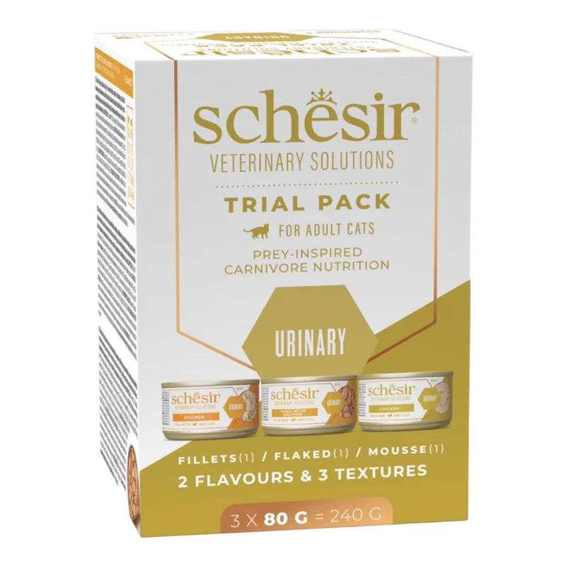 Schesir Cat Vet Urinary Trial Pack 3x80gr para Gatos