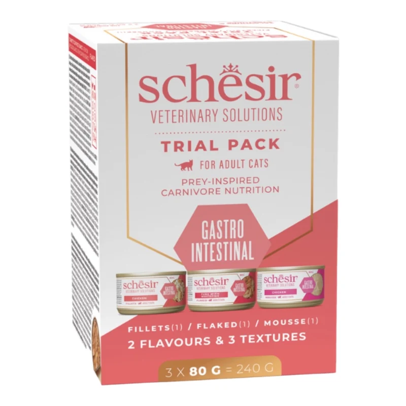 Schesir Cat Vet Gastrointestinal Trial Pack 3x80gr para Gatos