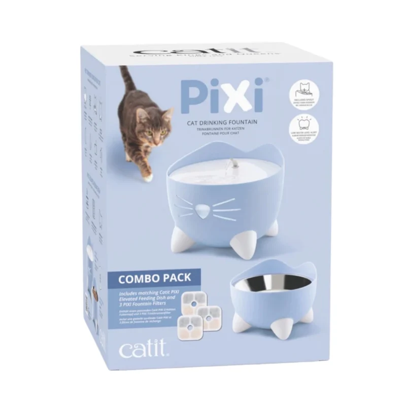 Combo Catit PIXI Fuente y Comedero para Gatos — Pack Completo