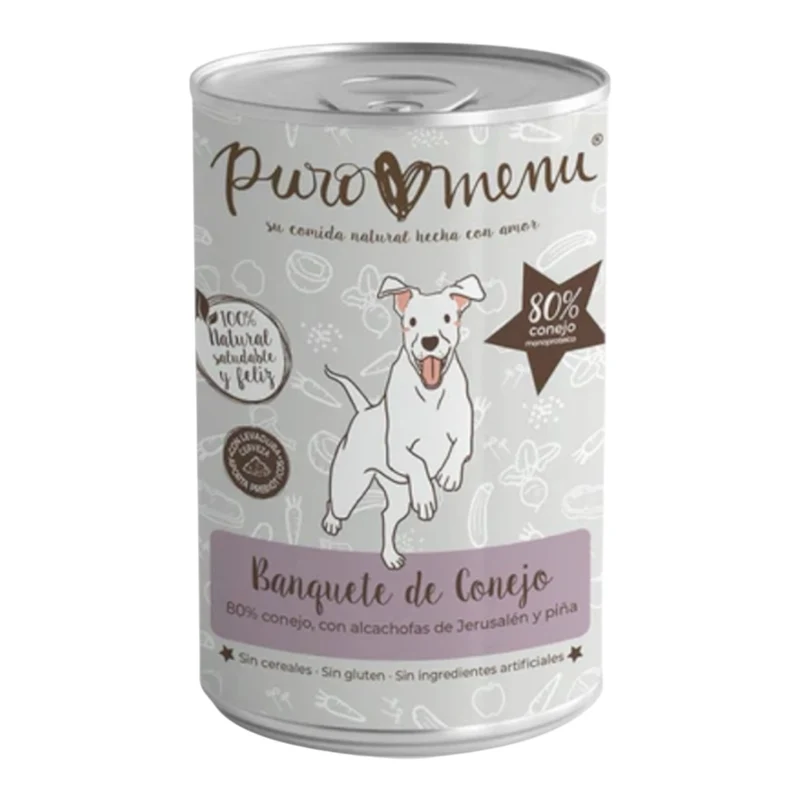 Puromenu Banquete de Conejo para Perros — Comida Húmeda Premium