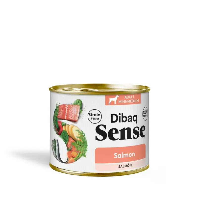 Dibaq Sense Comida Húmeda Perros Salmón, 12 x 190 gr