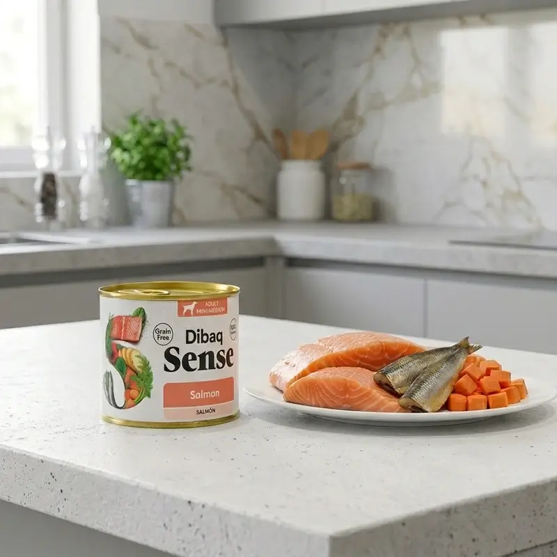 Dibaq Sense Comida Húmeda Perros Salmón, 12 x 190 gr