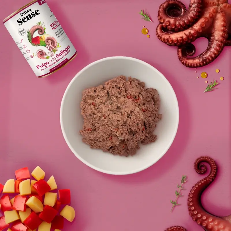 Dibaq Sense Comida Húmeda Perros Grain Free Pulpo A La Gallega, 12 x 380 gr
