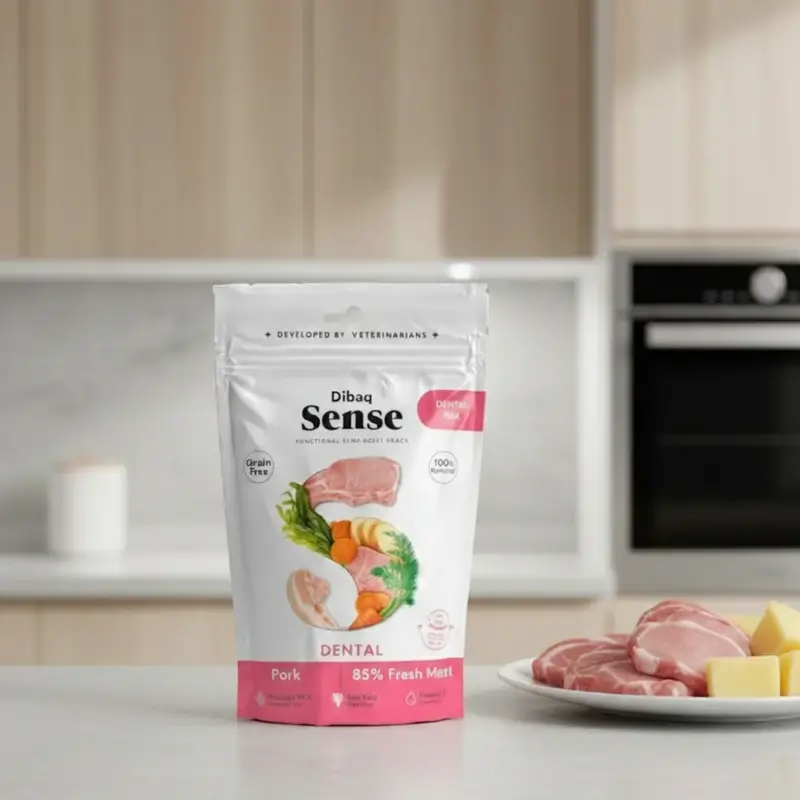 Dibaq Sense Snack Perros Dental Cerdo, 8 x 100 gr