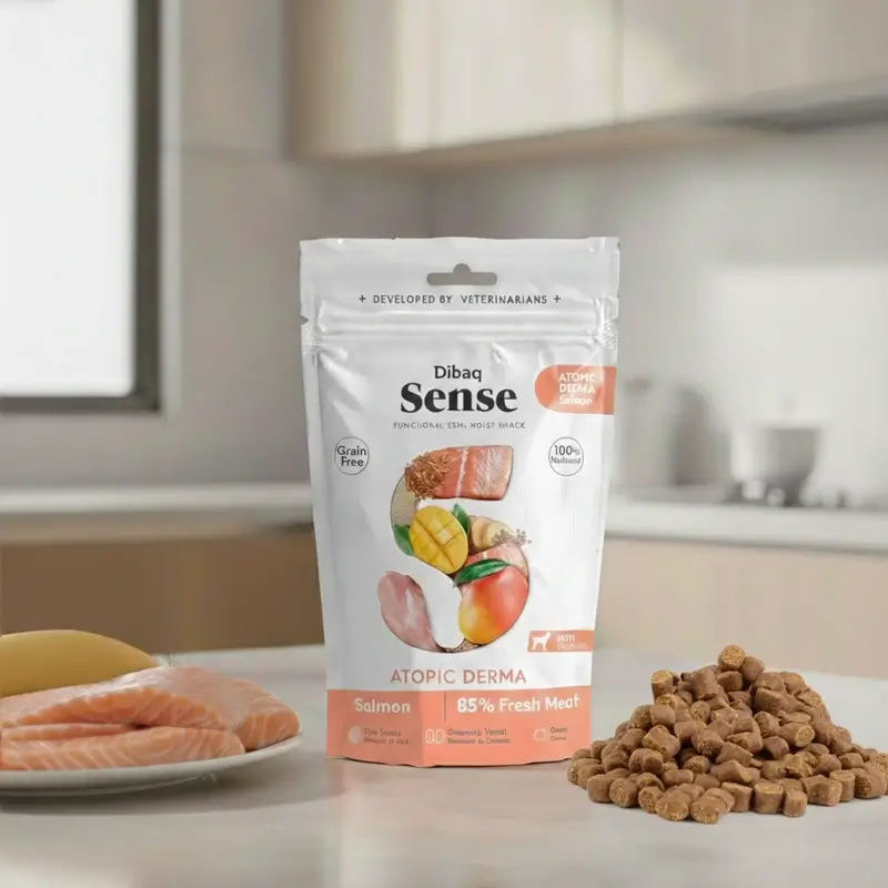 Dibaq Sense Snack Perros Piel Atópica Salmón, 8 x 100 gr