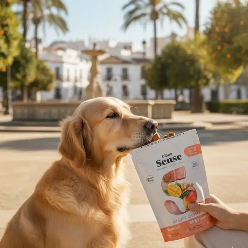 Dibaq Sense Snack Perros Piel Atópica Salmón, 8 x 100 gr