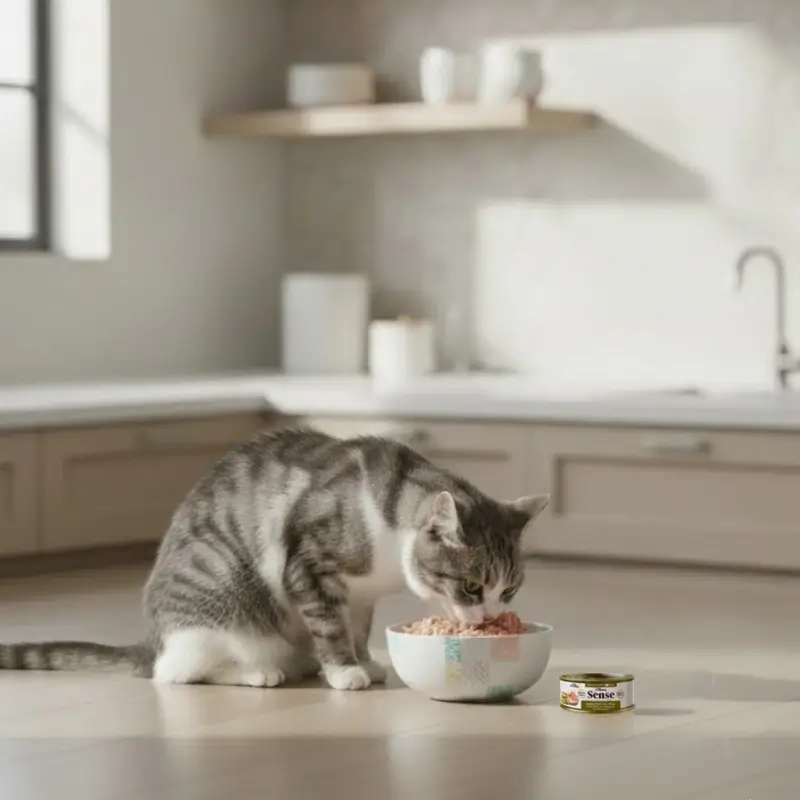 Dibaq Sense Comida Húmeda Gatos Esterilizado Cerdo Ibérico Con Aceitunas, 12 x 70 gr