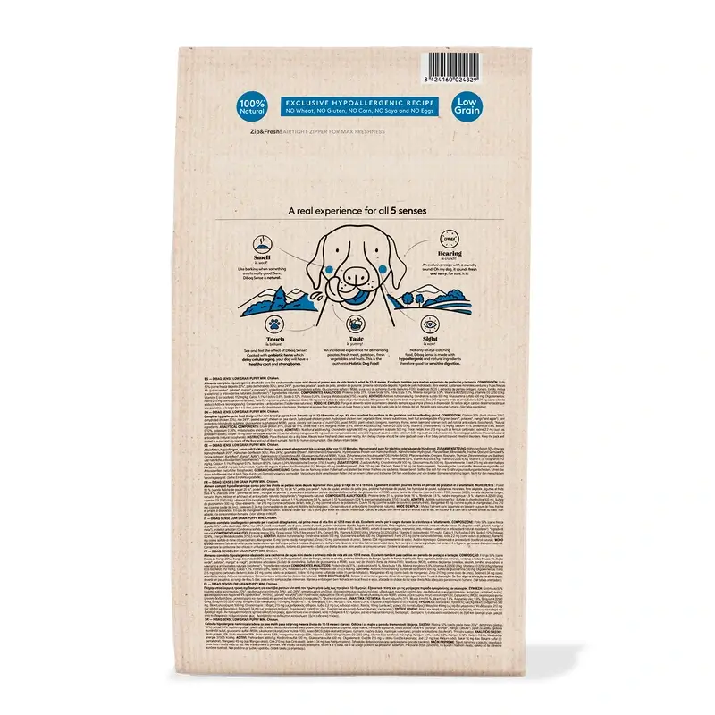 Dibaq Sense Pienso Perros Low Grain Pollo Cachorro Mini, 2 kg
