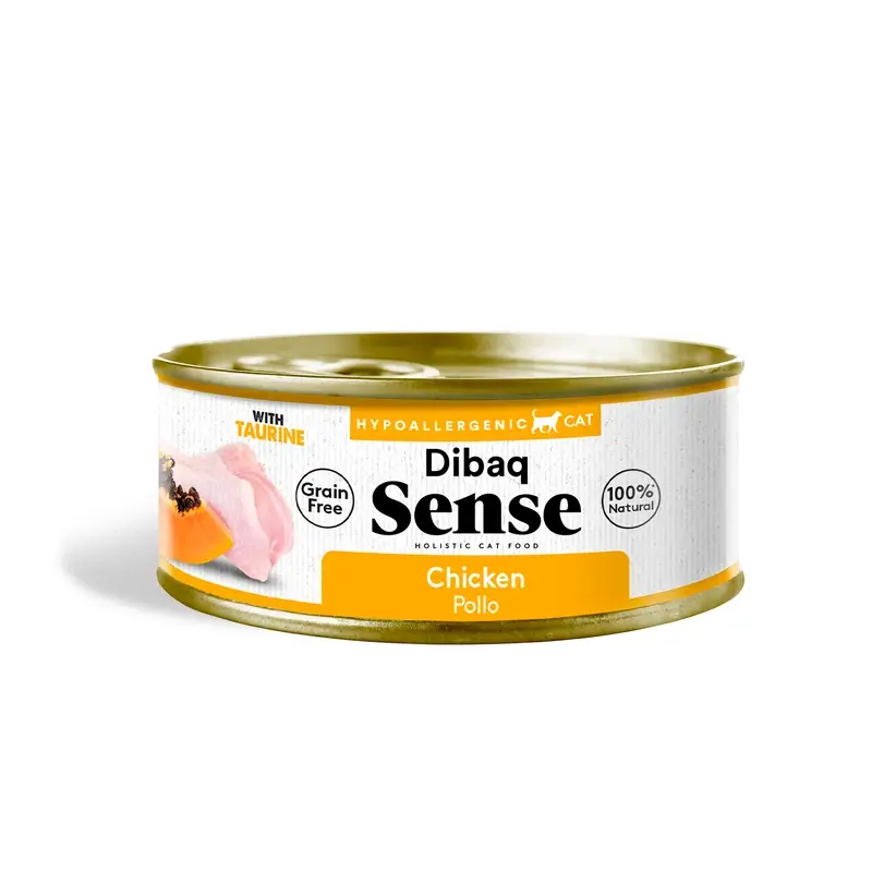 Dibaq Sense Comida Húmeda Gatos Pollo, 12 x 70 gr