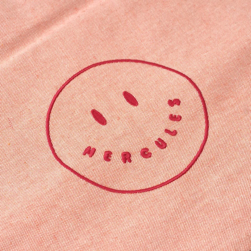 Funda bordada Smiley Naranja