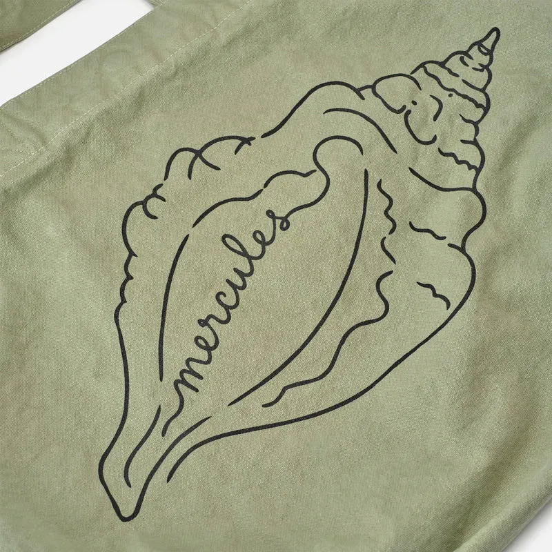 Canvas tote Shell Verde claro