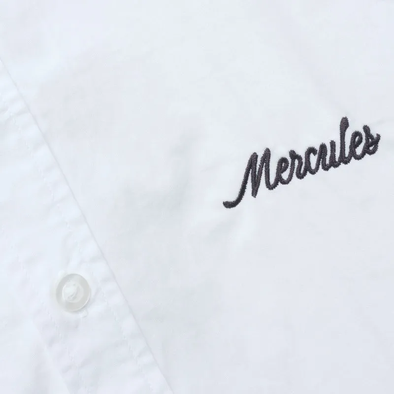Camisa blanca bordado negro