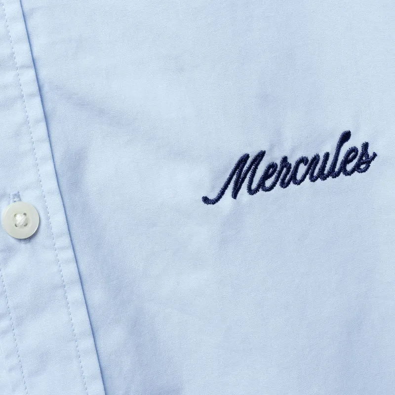 Camisa azul bordado azul