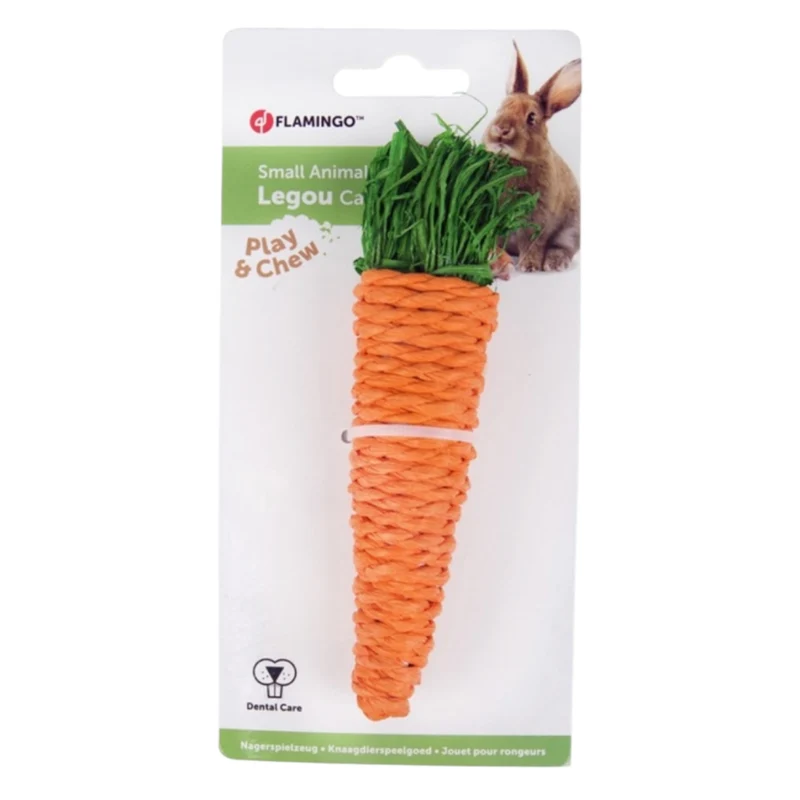 Zanahoria de Cuerda para Roer — Juguete para Conejos y Roedores