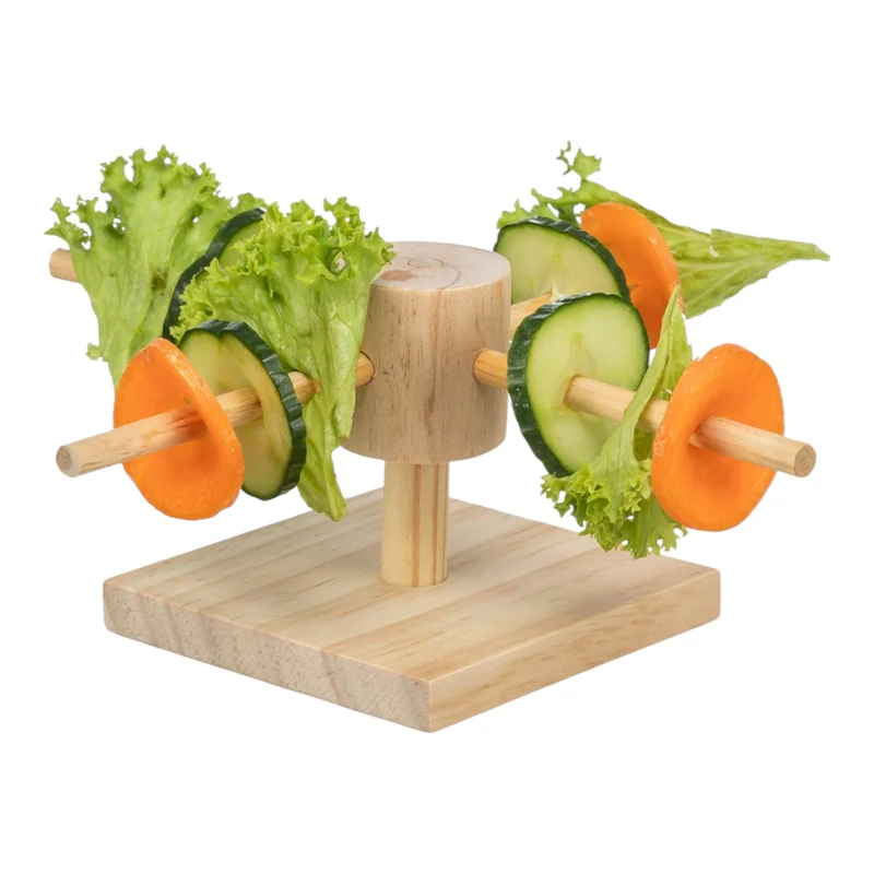 Carrusel para Alimento Fresco para Conejos — Juguete Forrajeo Natural
