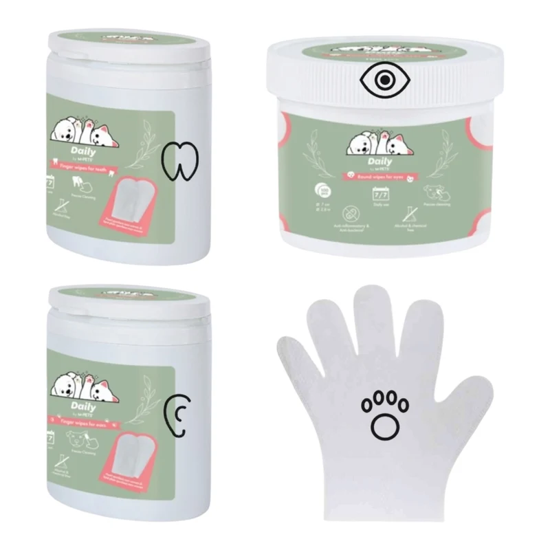 M-Pets Pack Higiene Ojos, Orejas Dientes y piel y pelo para Mascotas