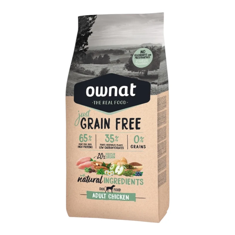 Ownat Just Grain Free Pollo para Perros — Pienso Sin Cereales
