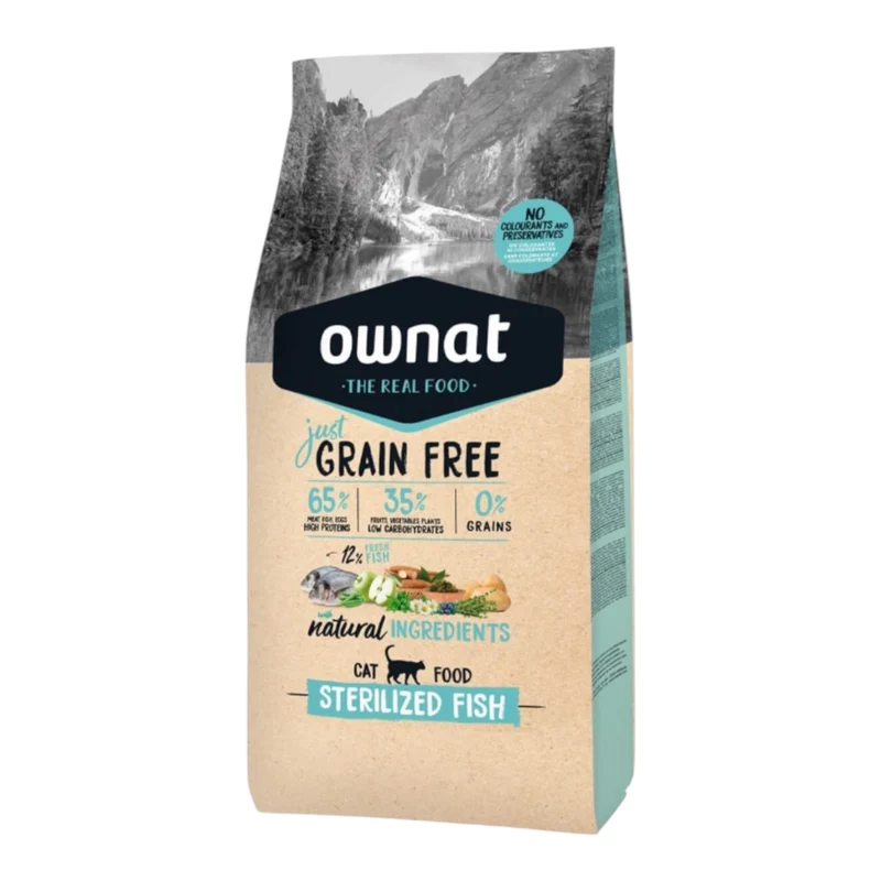 Ownat Grain Free Just Sterilized Fish para Gatos — Pienso Sin Cereales