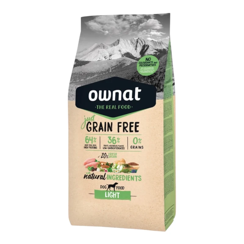 Ownat Just Grain Free Light para Perros — Pienso Sin Cereales Control Peso